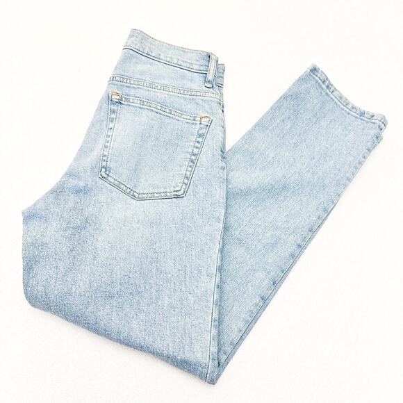 Everlane The Cheeky Jean Light Wash Denim Straight Leg Zip Fly Size 24 Crop - Picture 9 of 9